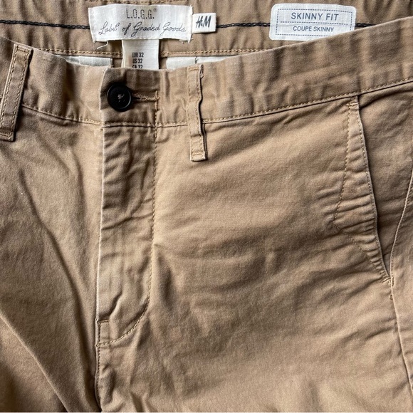 Men’s Skinny Fit Khaki Pants - Picture 3 of 4